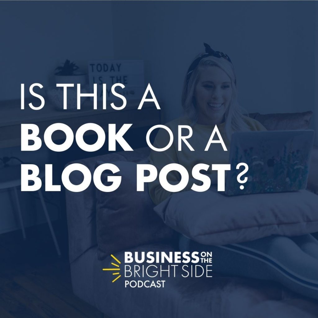 book or a blog post